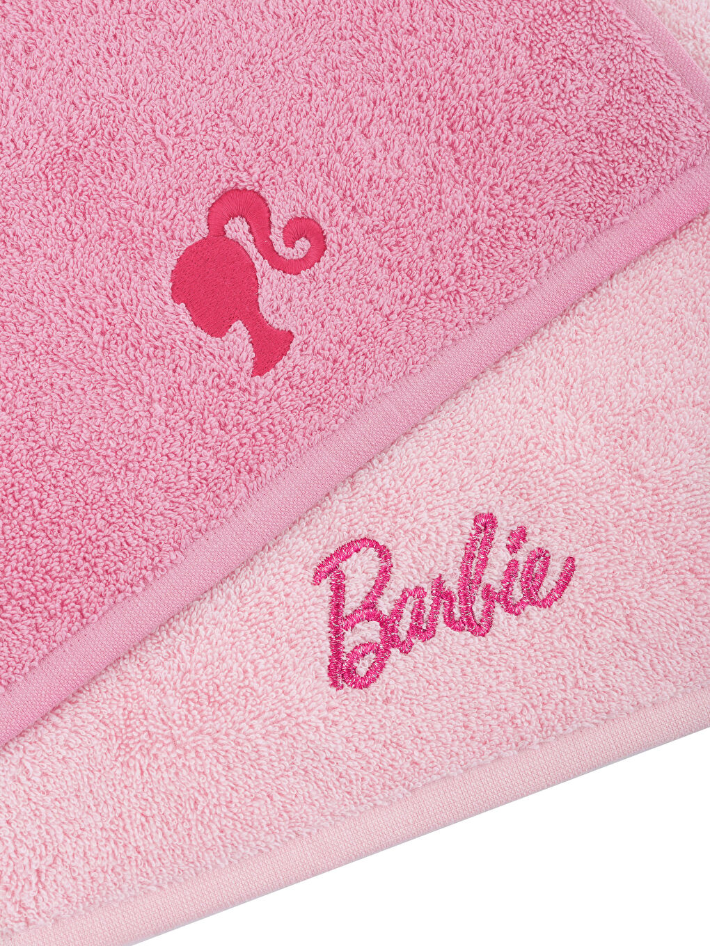 Pembe Barbie Nakışlı El Havlusu 2'li 30x50 cm-3