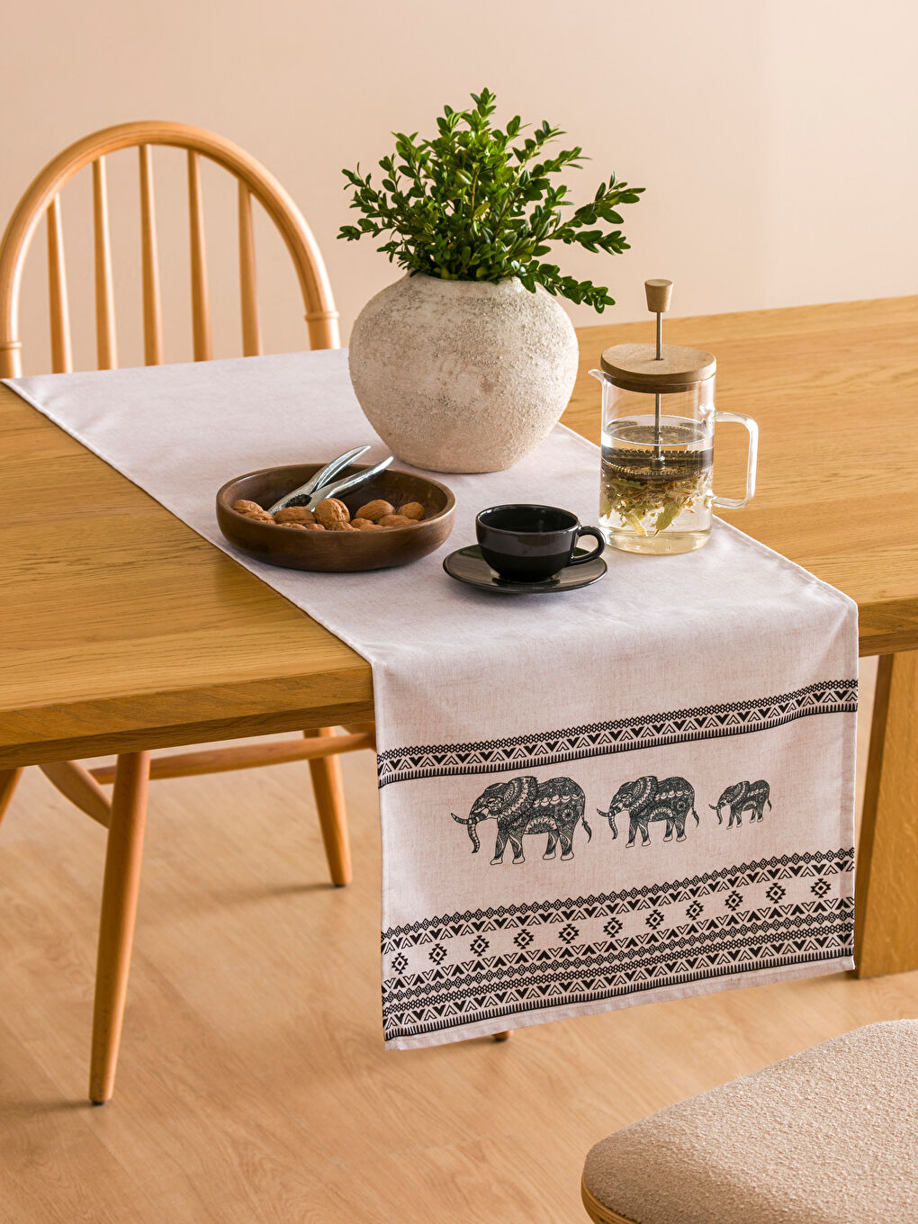 Elephant Printed Table Runner 45x150 cm -S4H097Z8-F9C