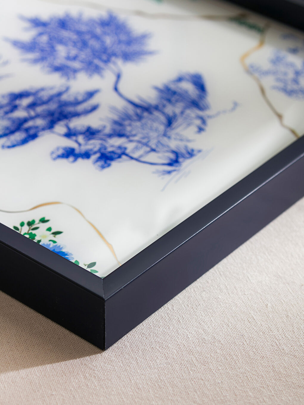 صينية زجاج مطبوع ديكوري 33x33 سم-2