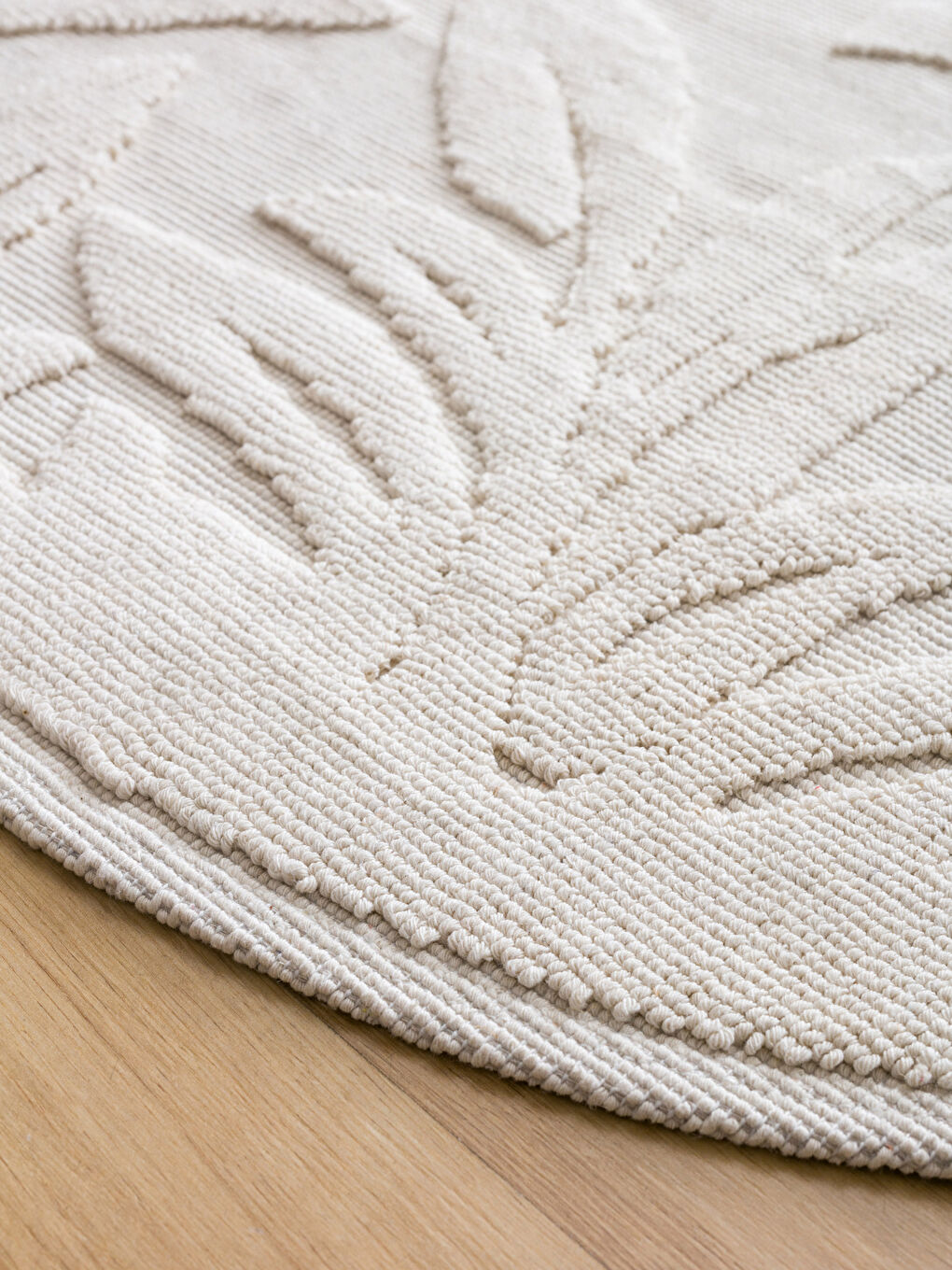 Tapis de bain rond à motifs 90x90 cm-1