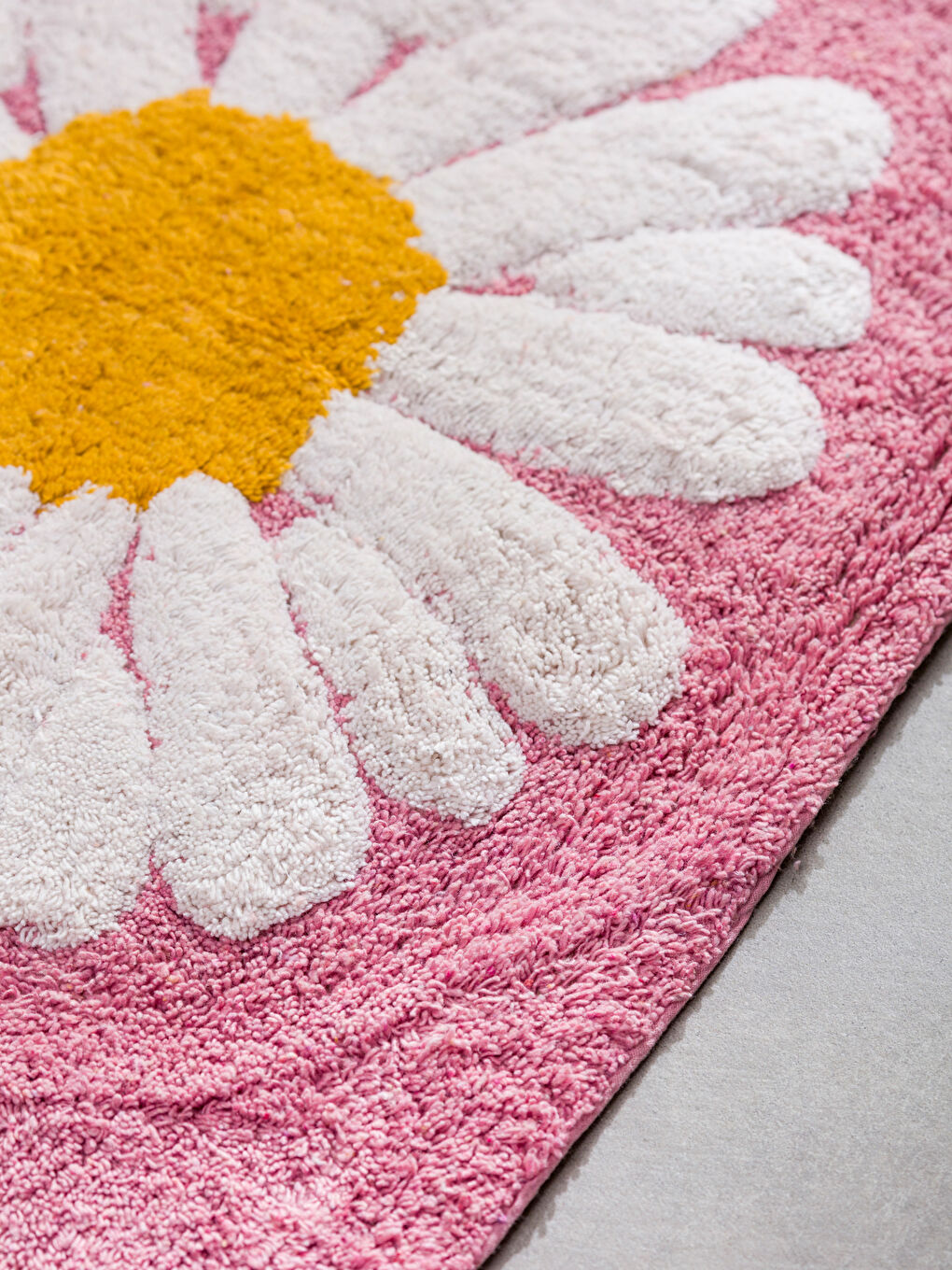 Tapis de bain brodé floral 50x80 cm-1