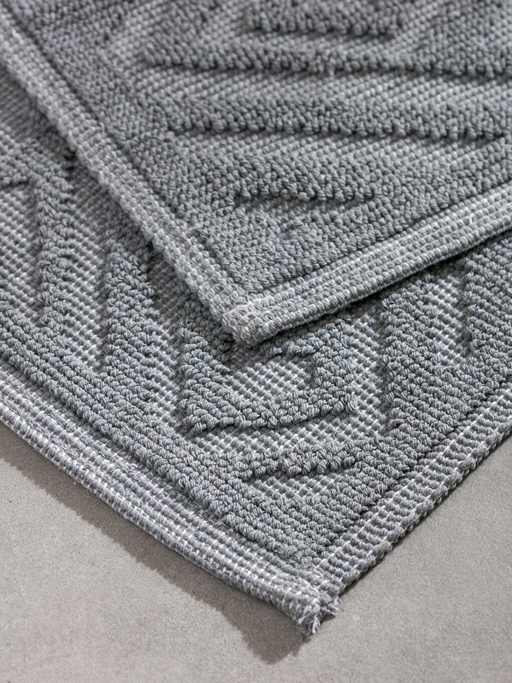 Gri Desenli Banyo Paspası 2'li-1