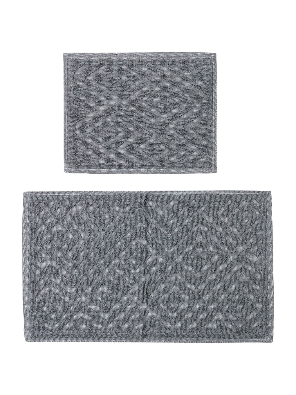 Gri Desenli Banyo Paspası 2'li-5