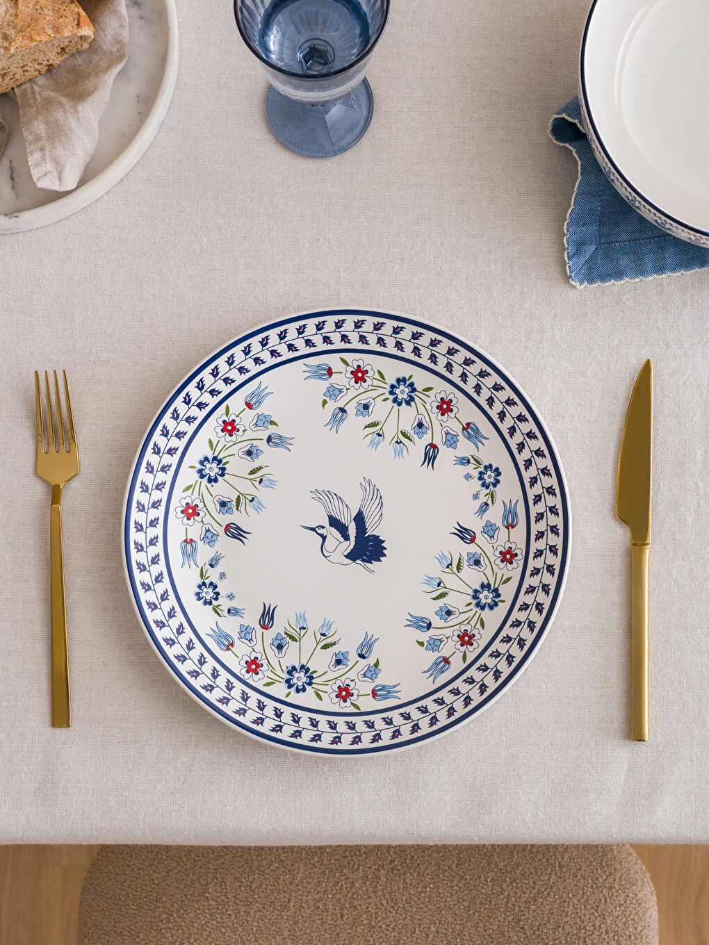 Karışık Baskılı Seramik Servis Tabağı 25 cm