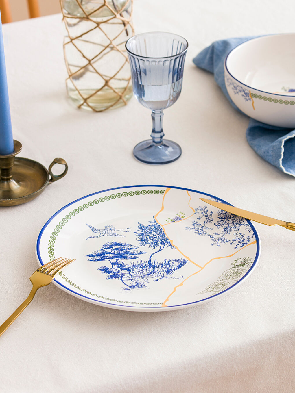 LCW HOME Printed Ceramic Serving Platter 26 cm -S4HA69Z8-F9C