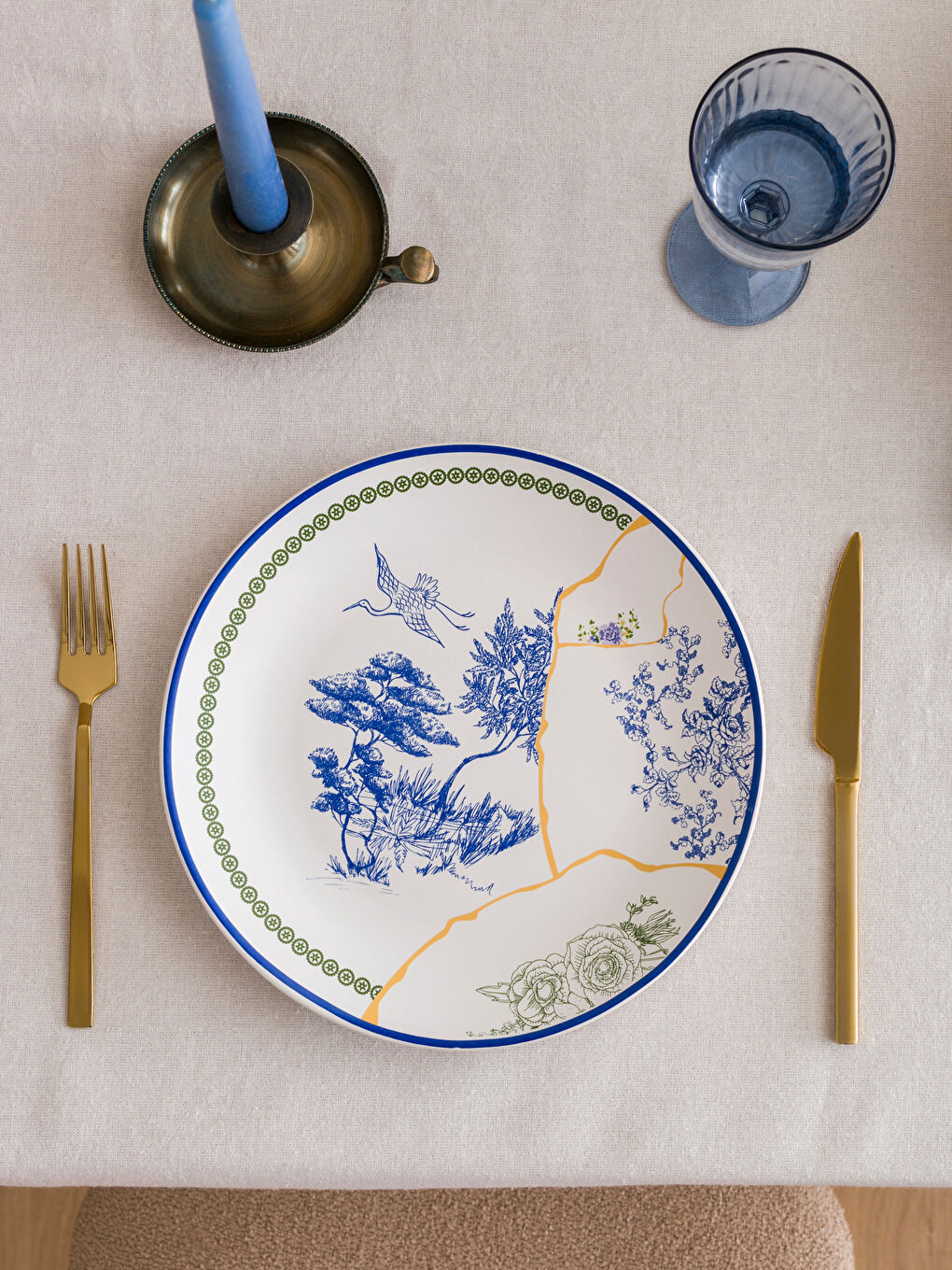 LCW HOME Printed Ceramic Serving Platter 26 cm -S4HA69Z8-F9C