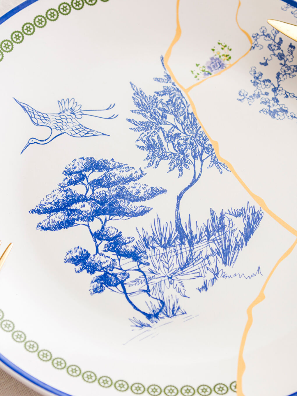LCW HOME Printed Ceramic Serving Platter 26 cm -S4HA69Z8-F9C