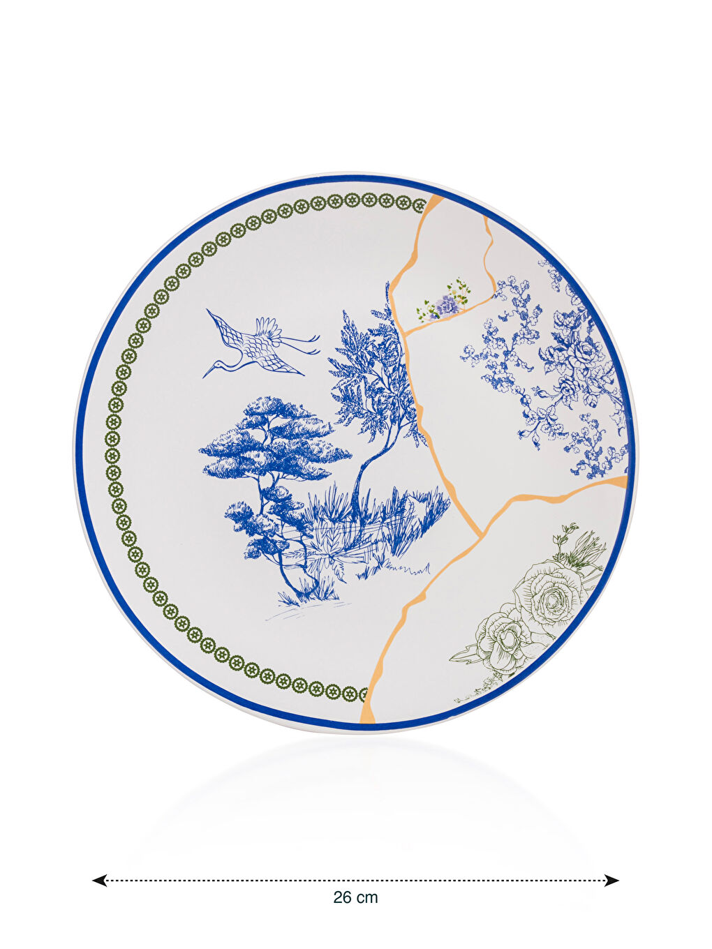 LCW HOME Printed Ceramic Serving Platter 26 cm -S4HA69Z8-F9C