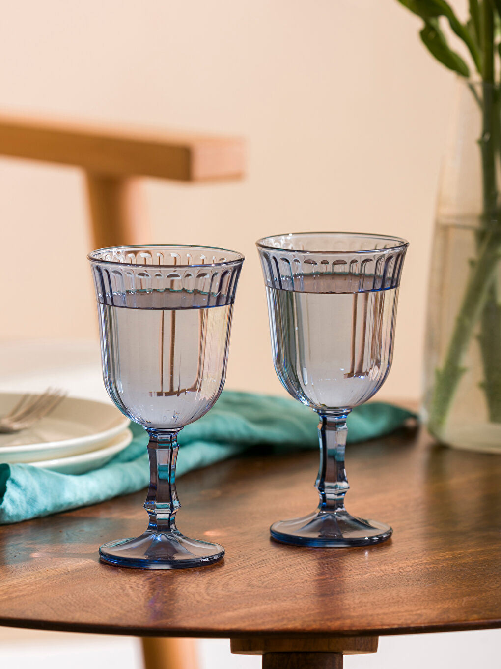 Verres à Eau à Pied Lot de 2 240 Ml