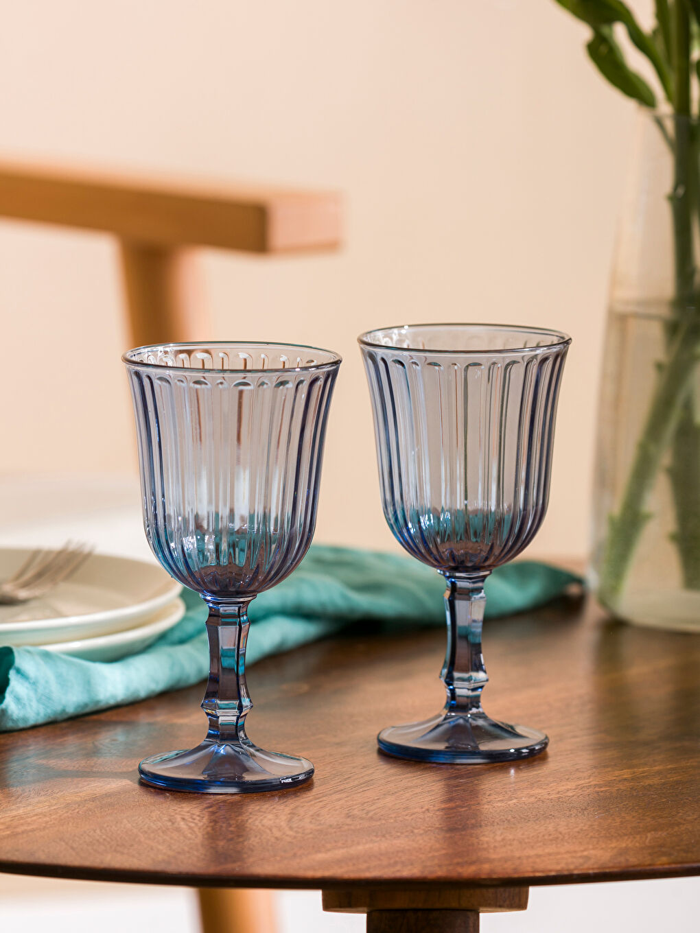 Verres à Eau à Pied Lot de 2 240 Ml-1