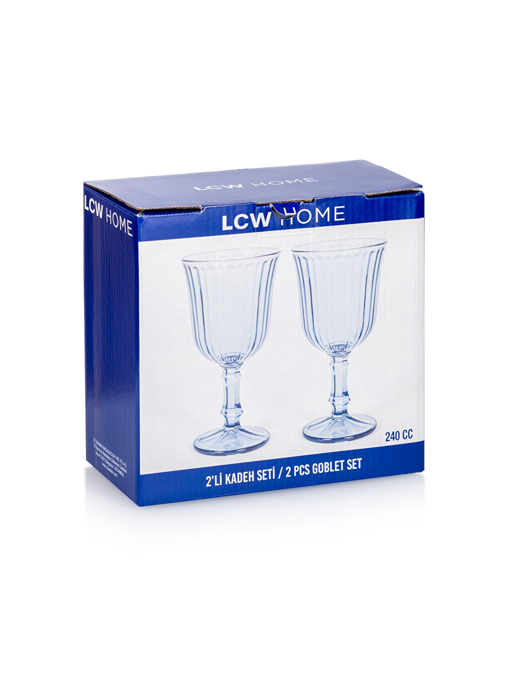 Verres à Eau à Pied Lot de 2 240 Ml-3