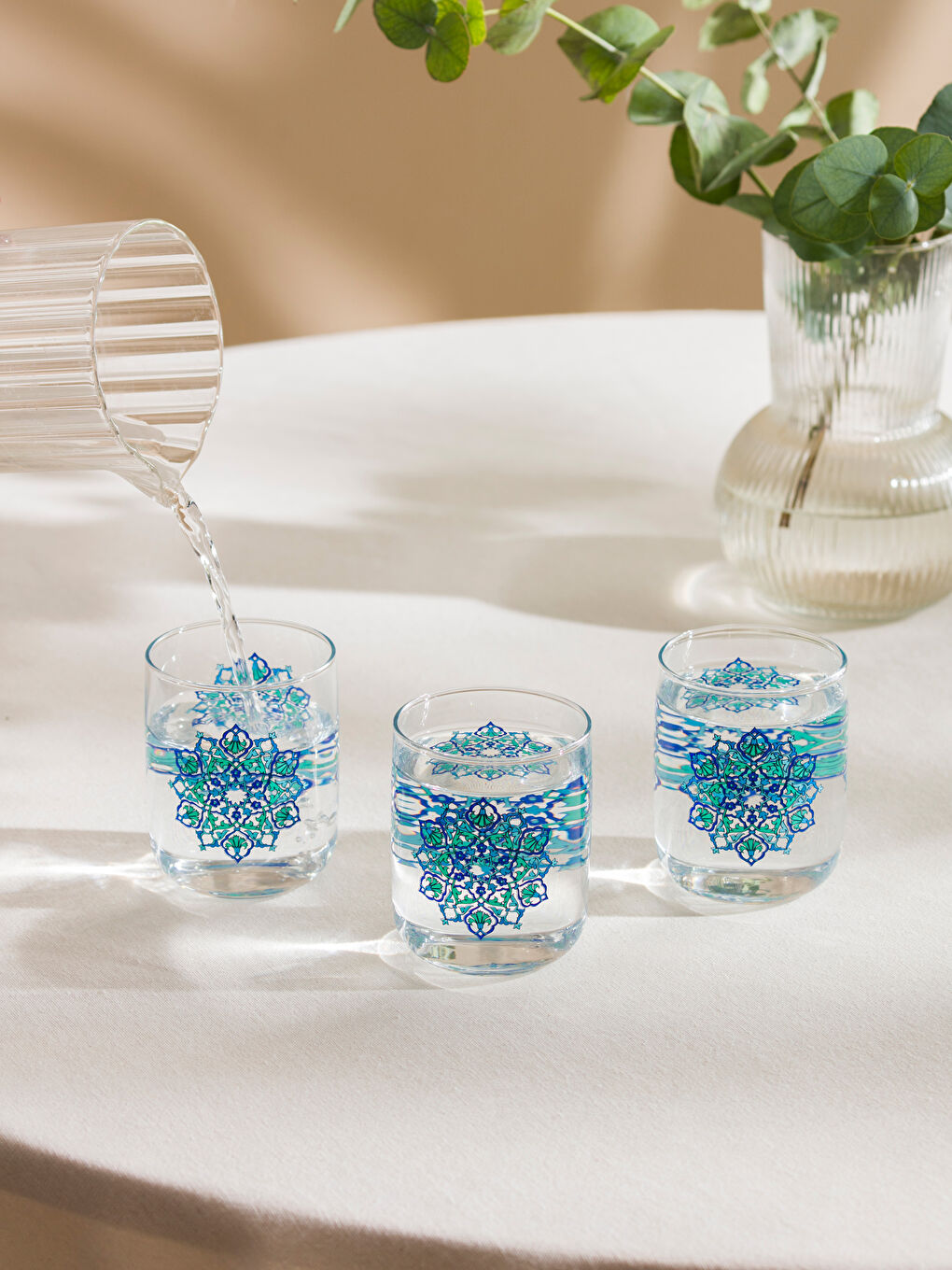 LCW HOME Baskılı Cam Bardak 3'lü 280 ml-1