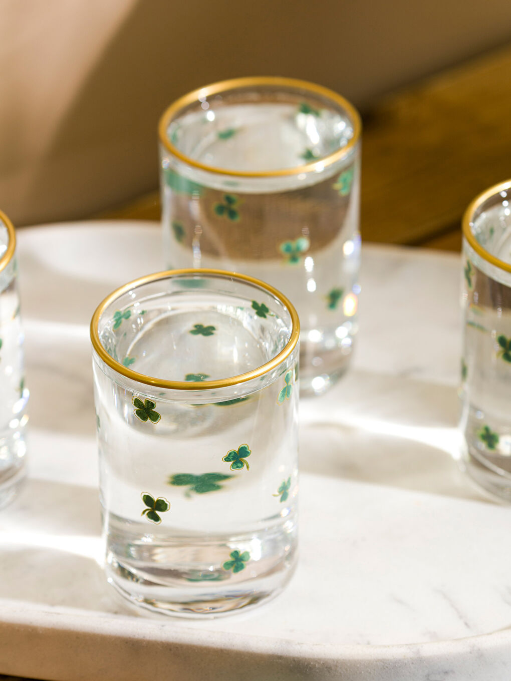 Printed Glass Cup Set of 4, 125 ml -S4HC31Z8-LRR