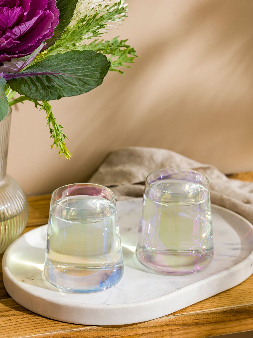 Renksiz Cam Su Bardağı 2'li 380 ml