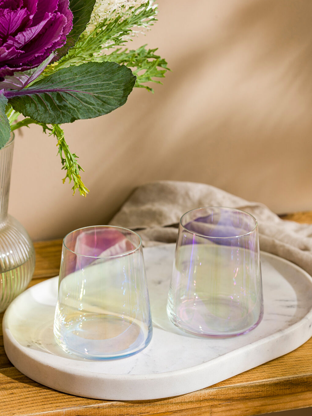 Renksiz Cam Su Bardağı 2'li 380 ml-1