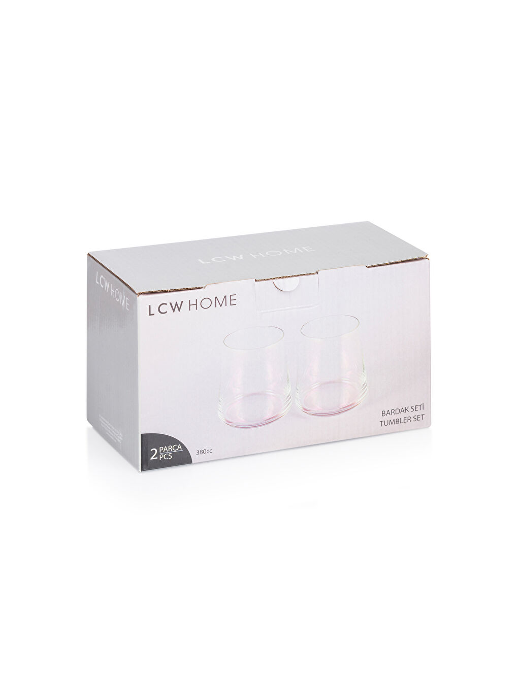 Renksiz Cam Su Bardağı 2'li 380 ml-3