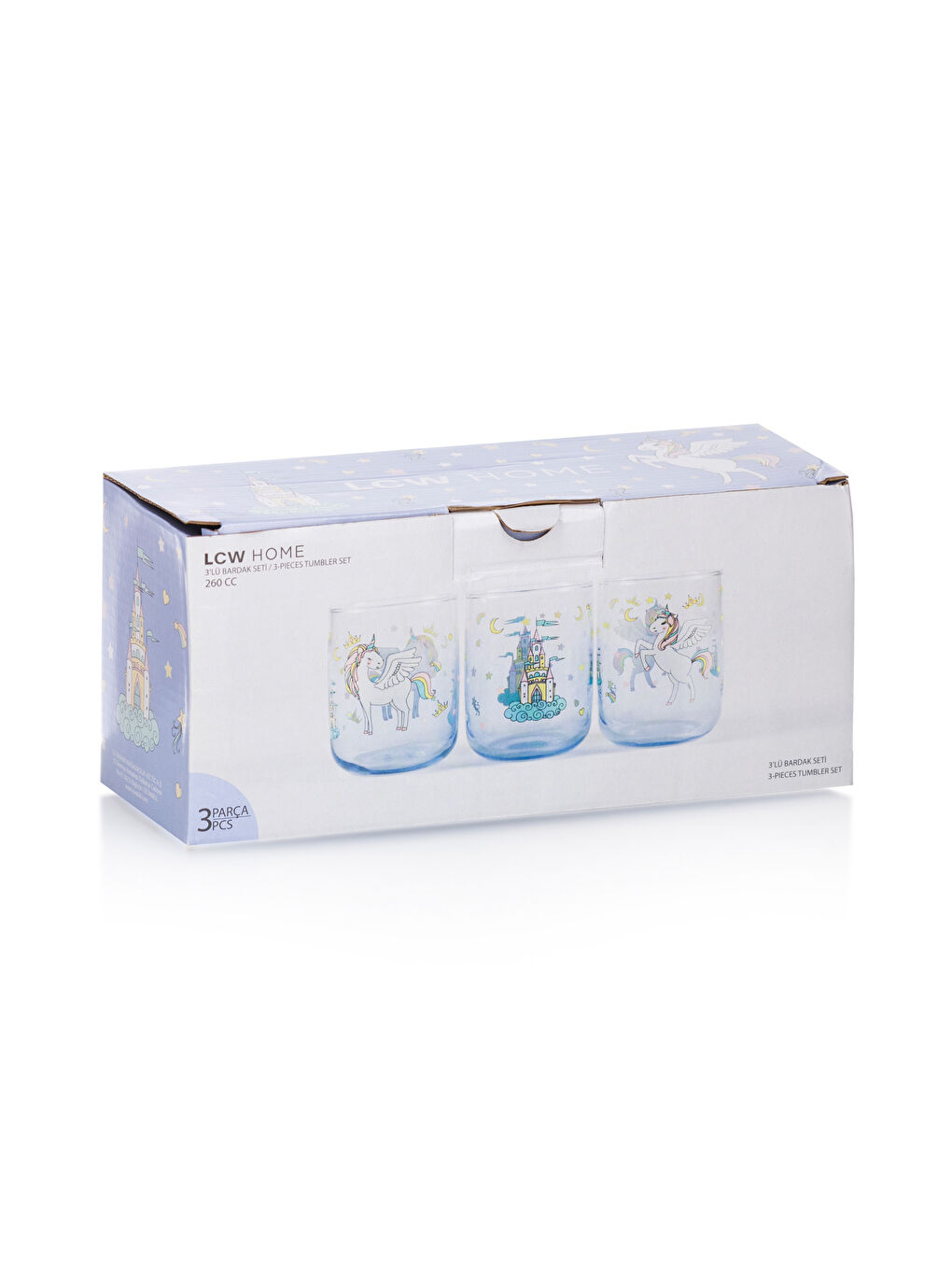 Karışık Baskılı Cam Bardak 3'lü 260 ml-3