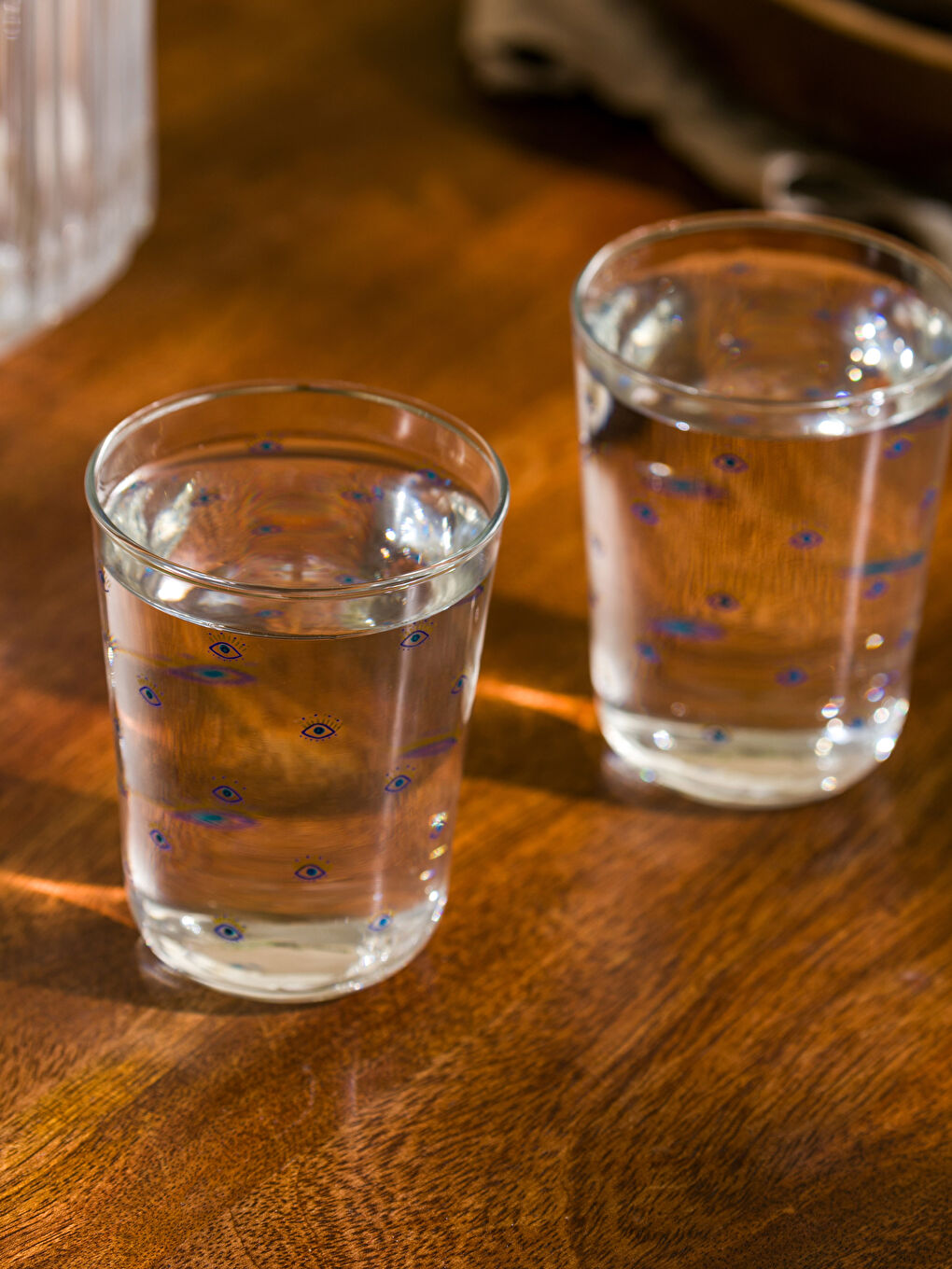 Mavi Göz Baskılı Cam Bardak Seti 6'lı 250 ml-3