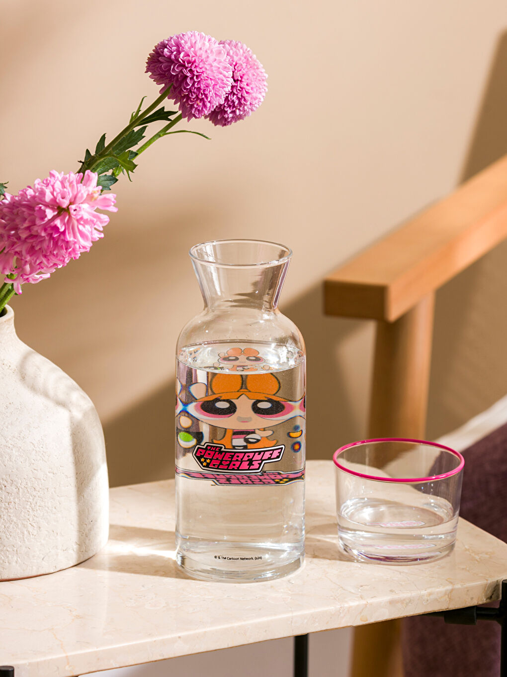 LCW HOME Powerpuff Girls Printed Glass Pitcher 700 ml -S4HC91Z8-F9C