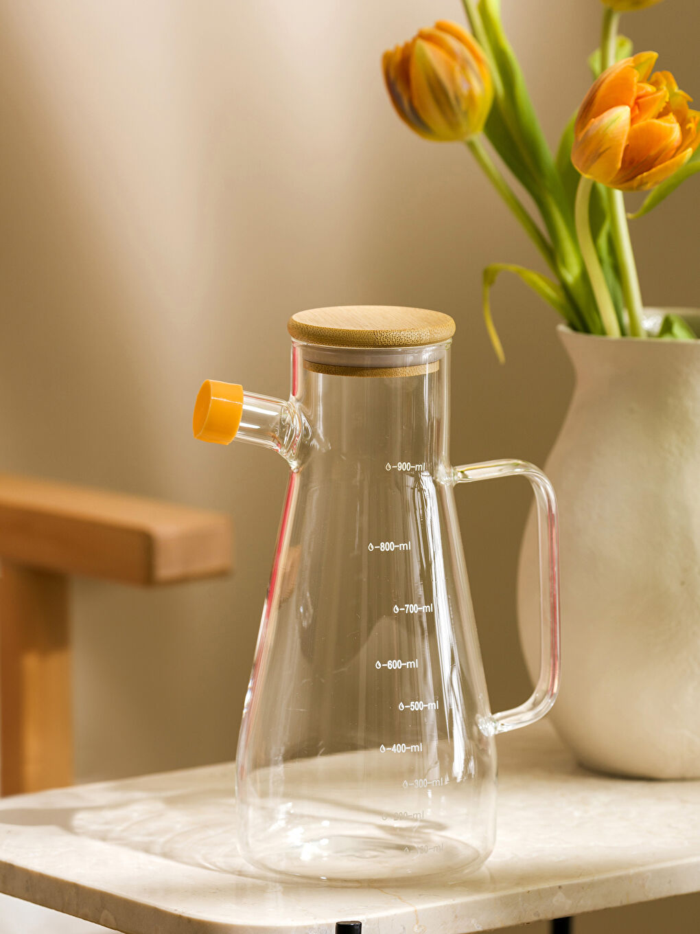 Renksiz Cam Yağdanlık 900 ml-1