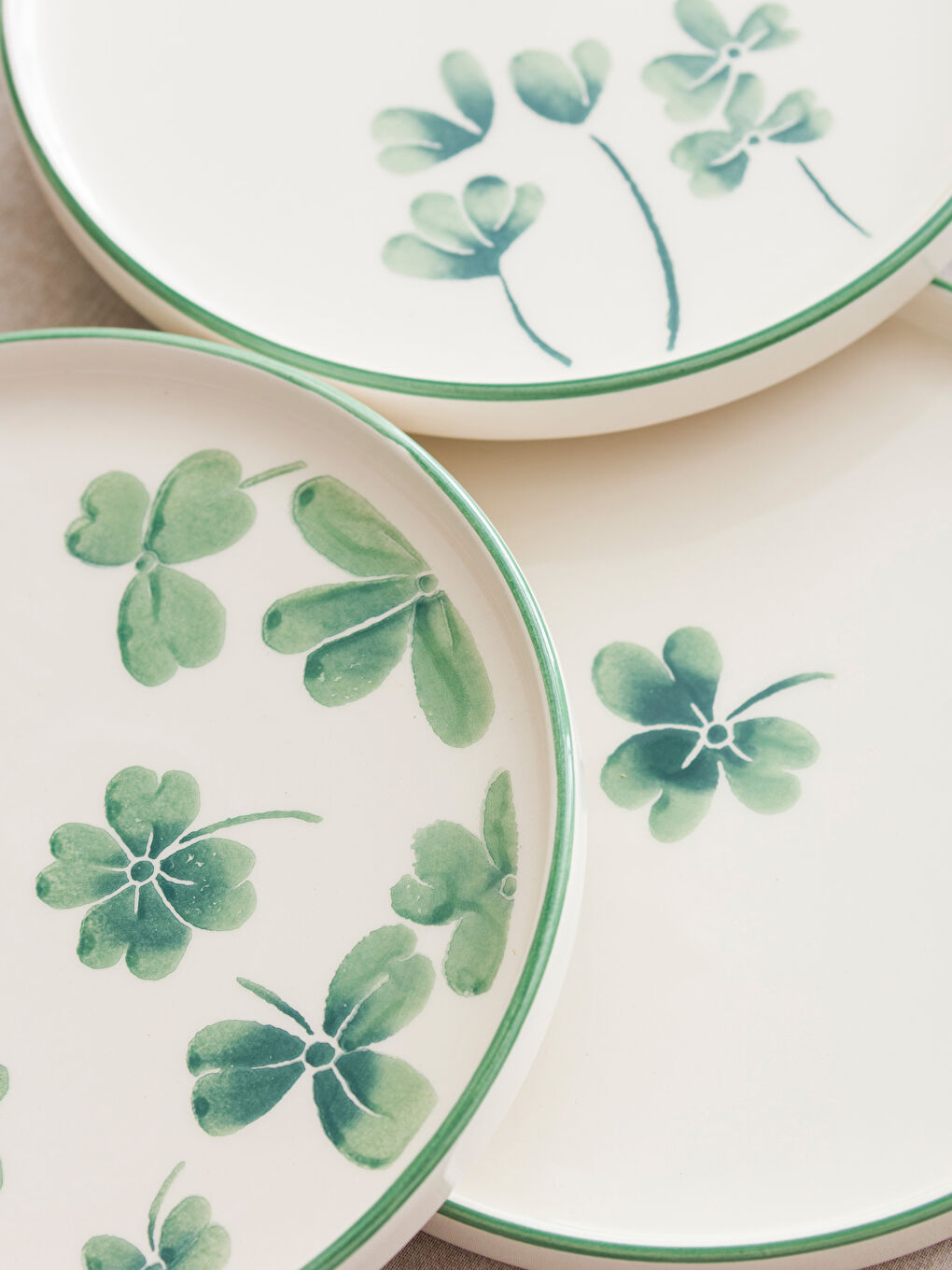 Assiette à gâteau en céramique imprimée Lot de 4 pièces 20 cm-2