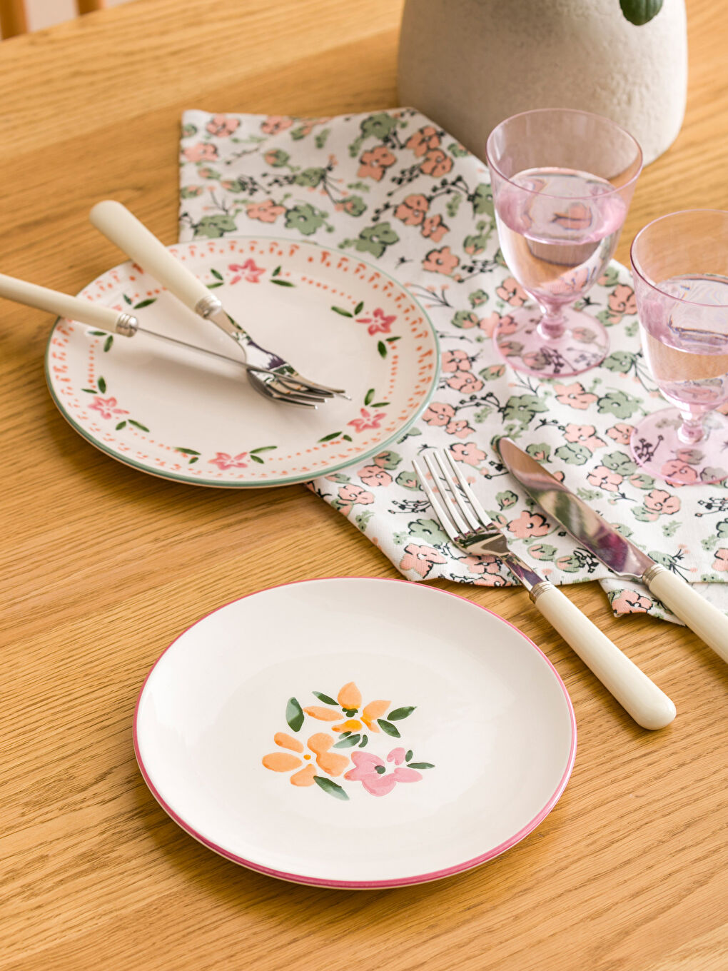 Set Farfurii pentru Tort din Ceramică Imprimată, Pachet de 4-1