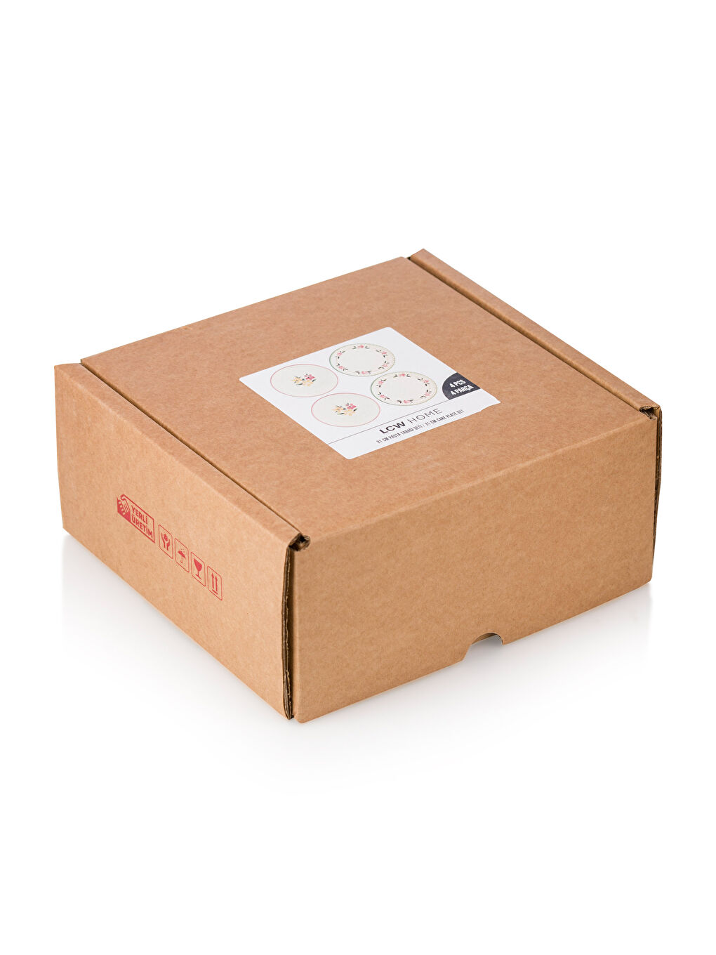 Set Farfurii pentru Tort din Ceramică Imprimată, Pachet de 4-3