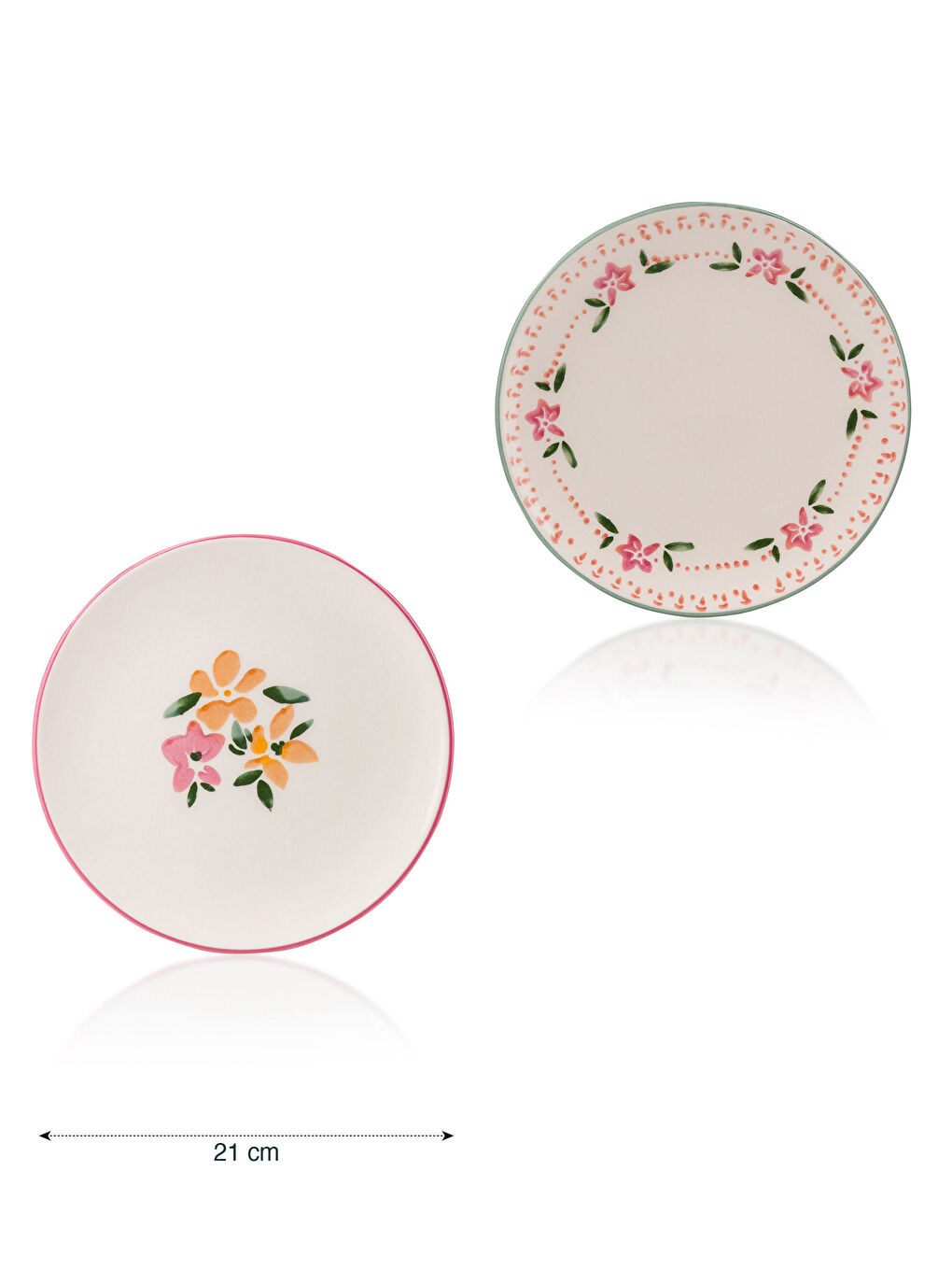 Set Farfurii pentru Tort din Ceramică Imprimată, Pachet de 4-4