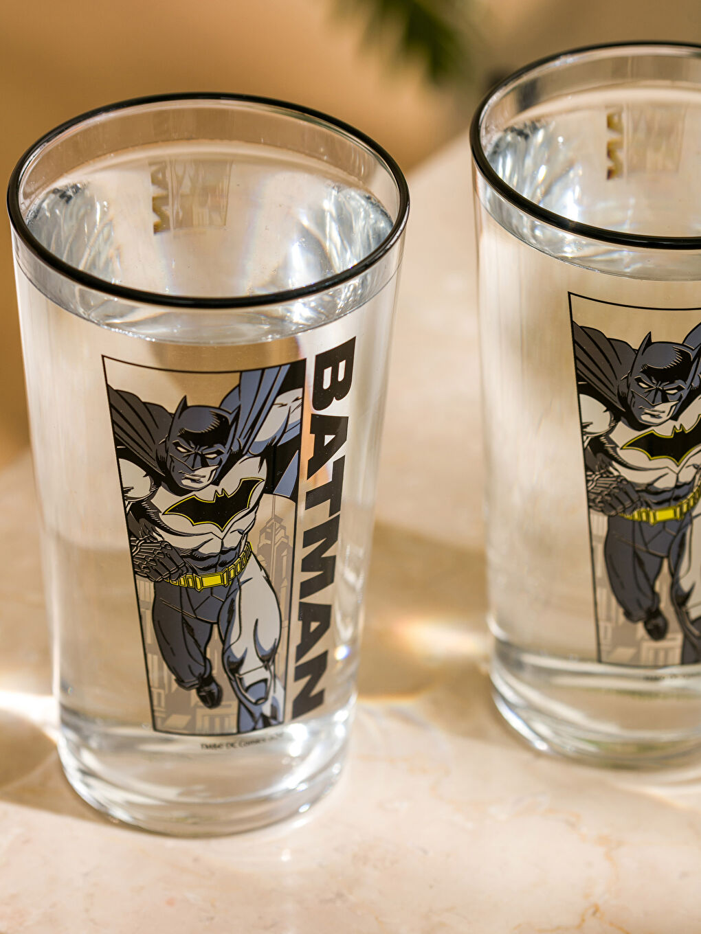 LCW HOME Siyah Batman Baskılı Cam Bardak 2'li 570 ml - 2