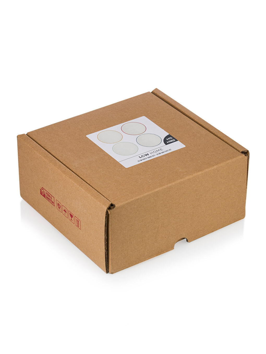 Karışık Düz Seramik Tabak Seti 4'lü 20 cm-3