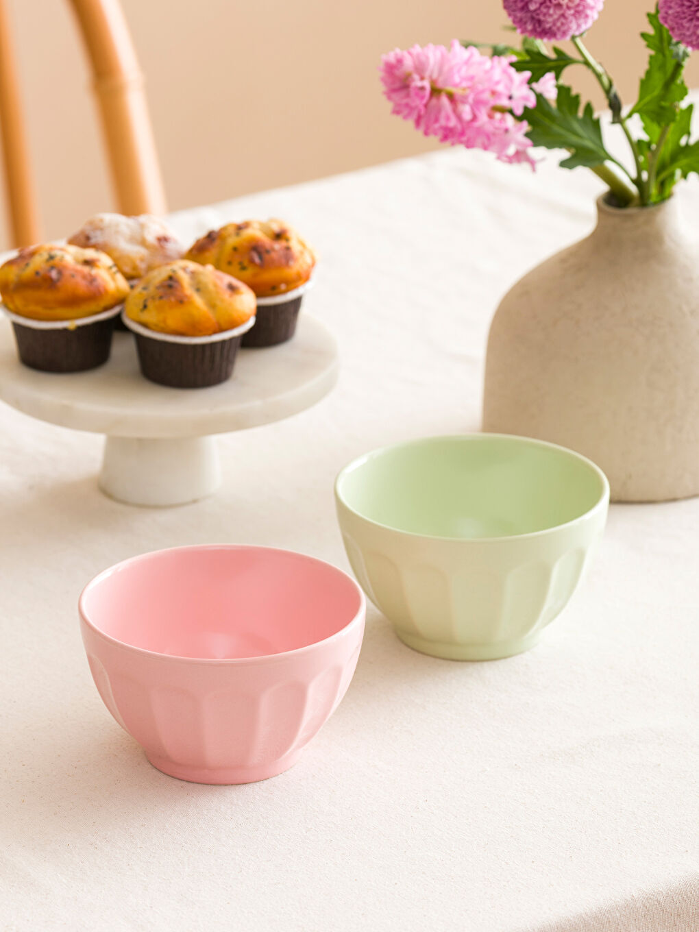 LCW HOME Desenli Seramik Kase 2'li 14 cm -S4HE18Z8-Y8Z