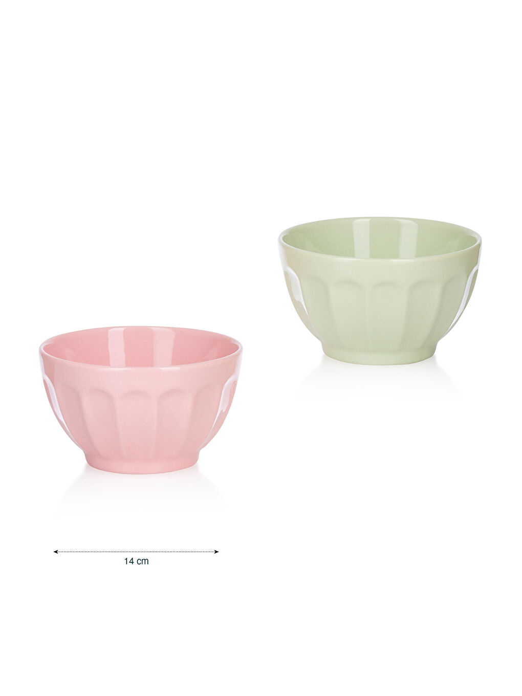 LCW HOME Desenli Seramik Kase 2'li 14 cm -S4HE18Z8-Y8Z