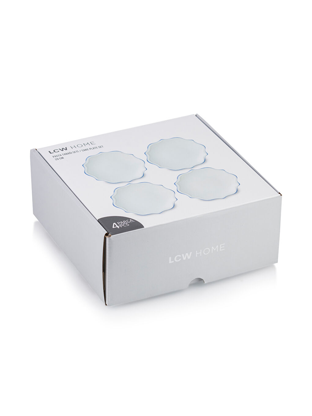 Set Farfurii pentru Tort din Ceramică cu Model Pachet de 4 20 cm-3