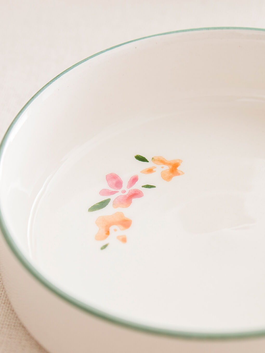 Flower Printed Ceramic Bowl Set-2