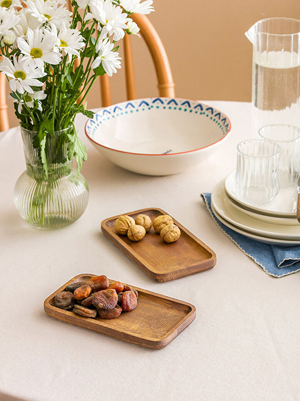 Wooden Serving Tray 2 Pack 20 cm-2