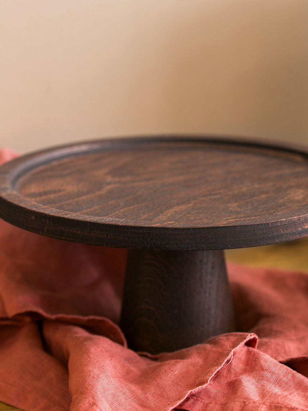 Kahverengi Ahşap Ayaklı Sunumluk 21 cm-2