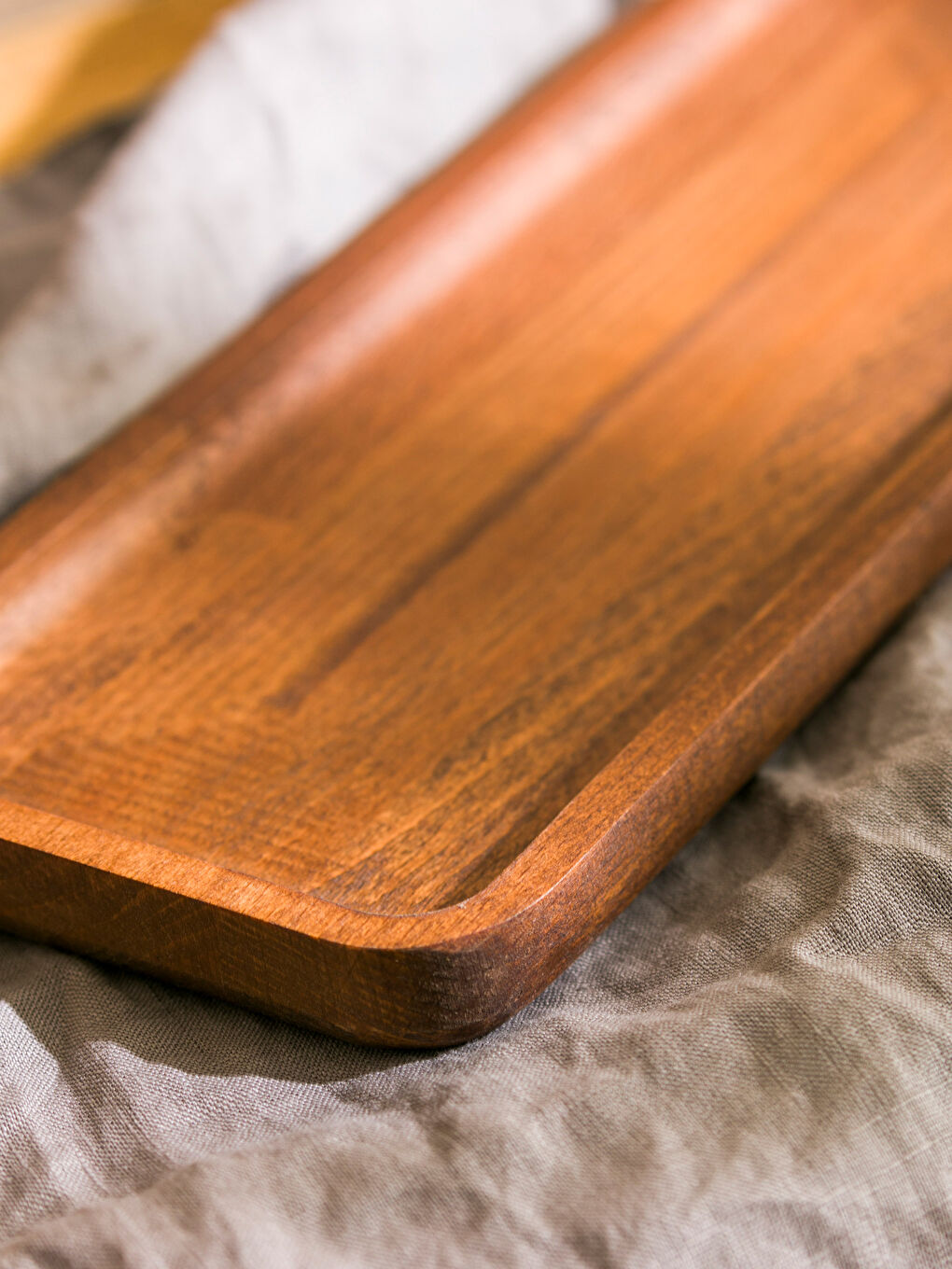 Kahverengi Düz Ahşap Sunumluk 30 cm-2