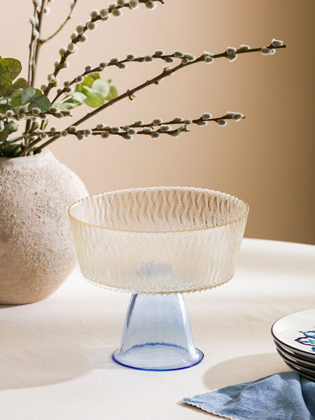 Karışık Cam Ayaklı Sunumluk 20 cm-1