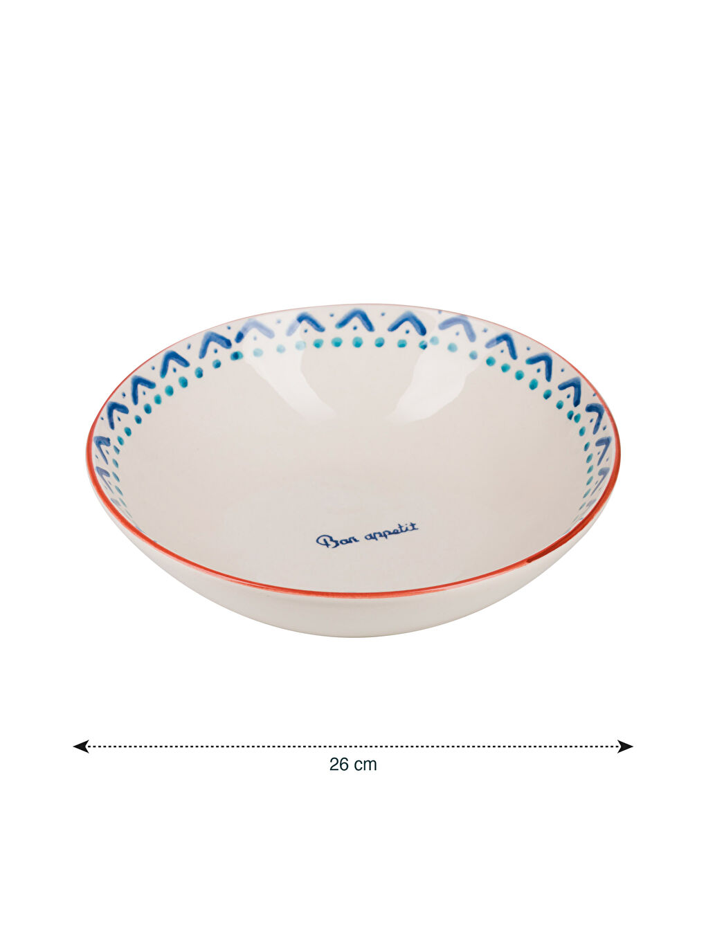 Karışık Baskılı Seramik Salata Kasesi 26 cm-3