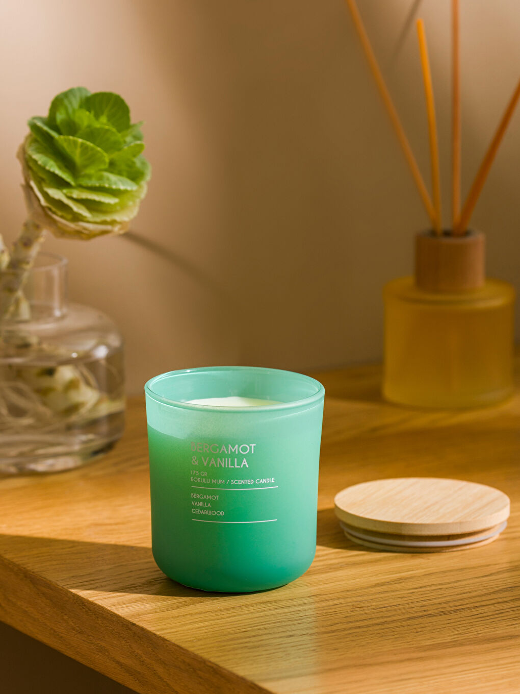 Lumânare Decorativă din Sticlă cu Miros de Bergamotă 175 g-1