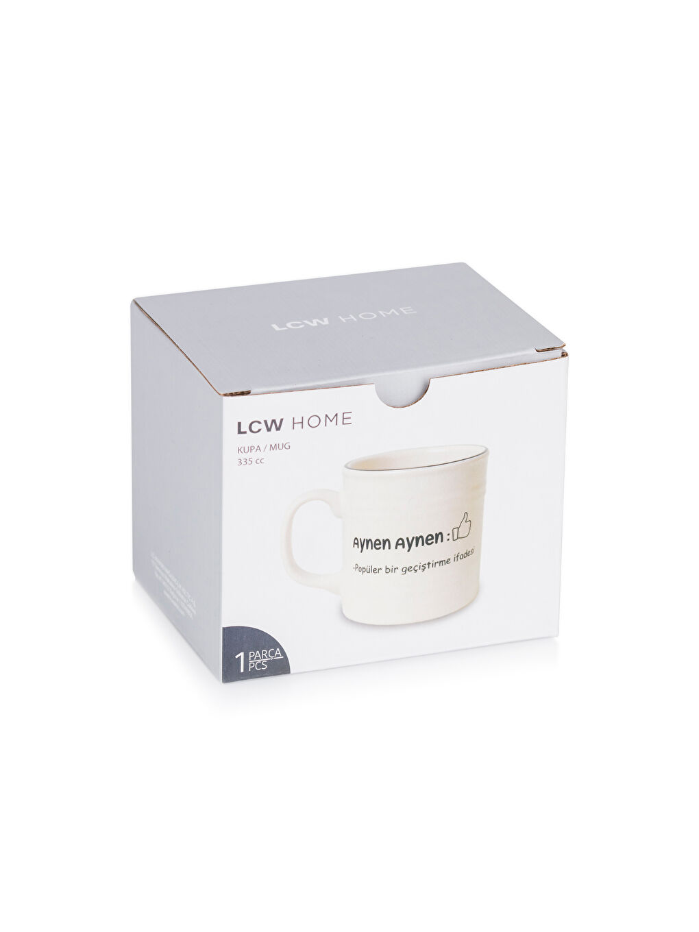 Siyah Yazı Baskılı Seramik Kupa 345 ml-3