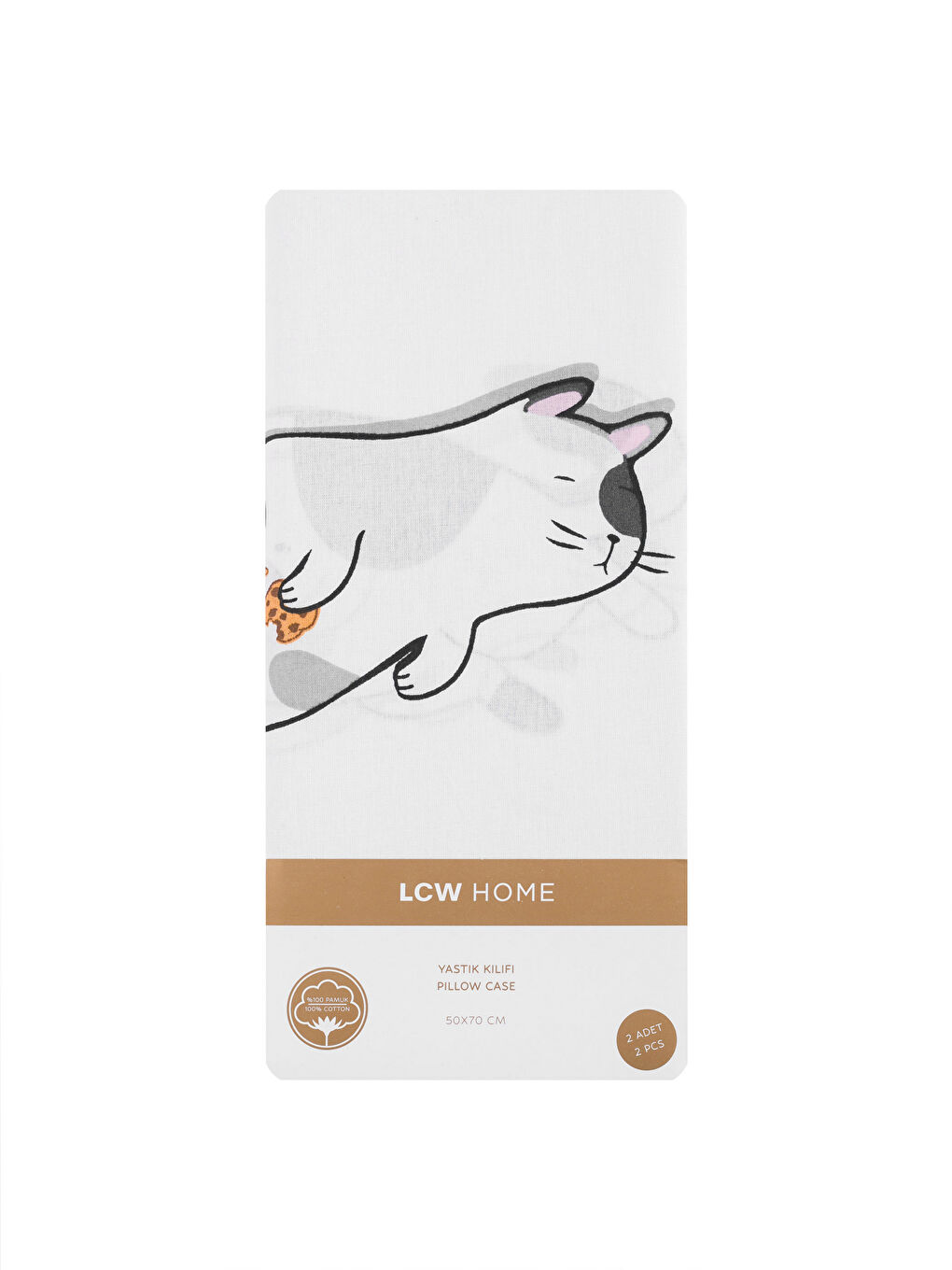 Karışık Kedi Baskılı Yastık Kılıfı 2'li 50x70 cm-3