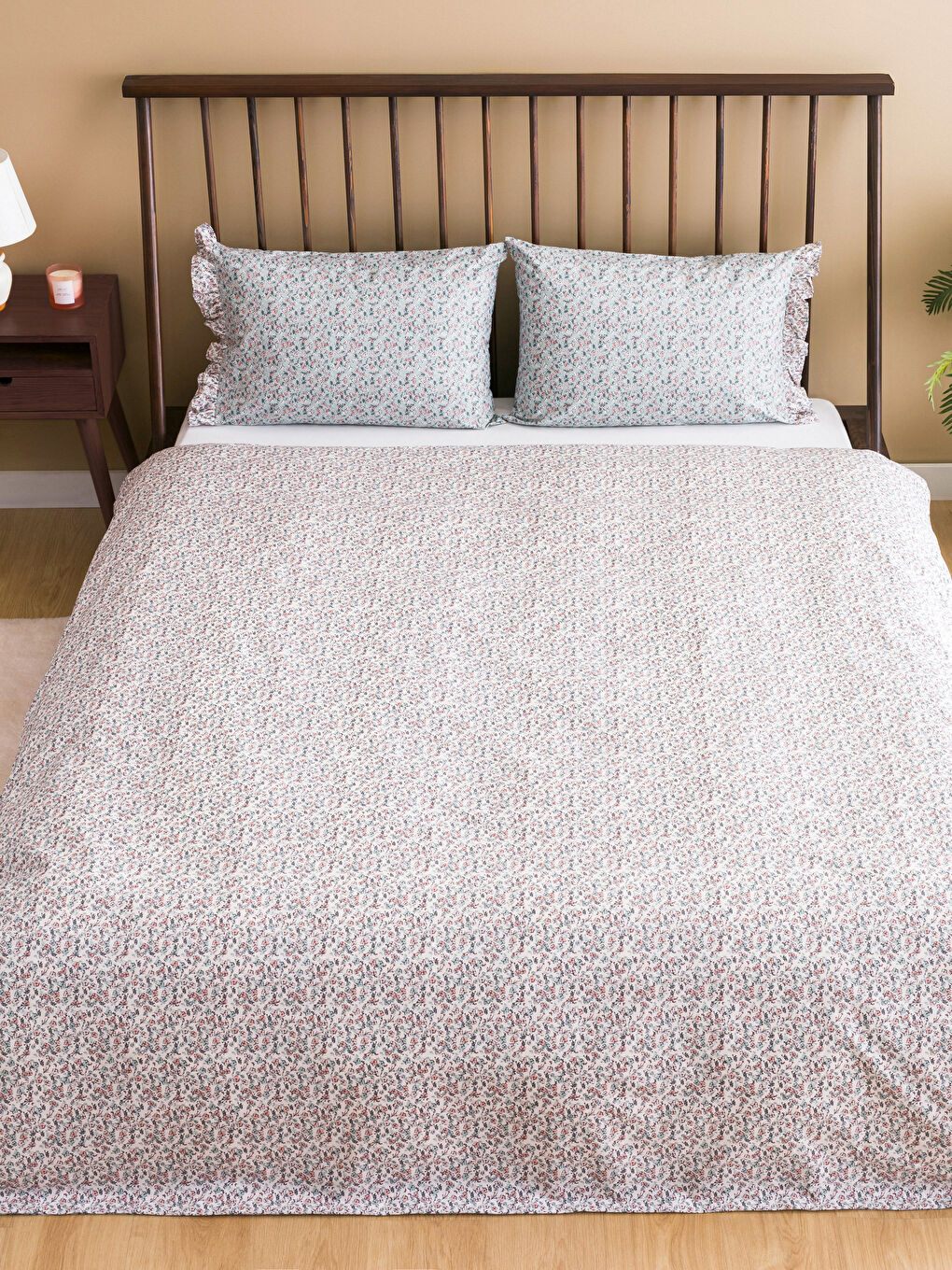 Floral Patterned Double Duvet Cover Set -S4HT42Z8-F9C