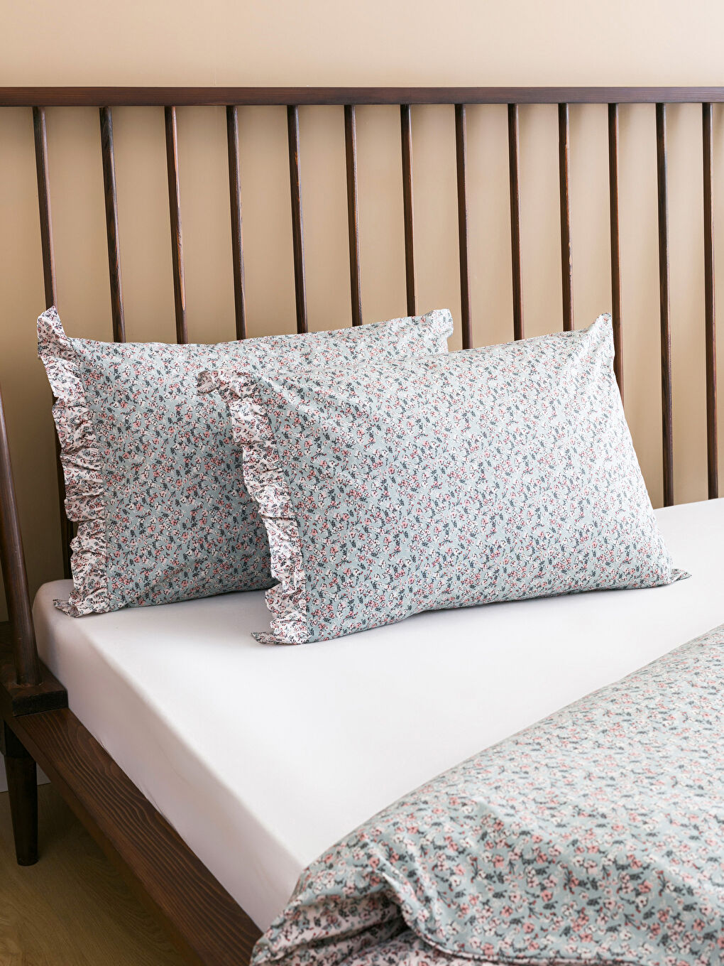 Floral Patterned Double Duvet Cover Set -S4HT42Z8-F9C