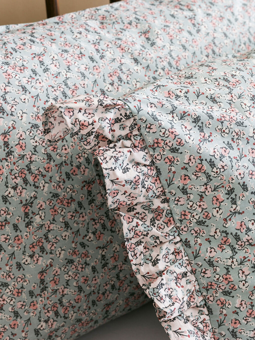 Floral Patterned Double Duvet Cover Set -S4HT42Z8-F9C