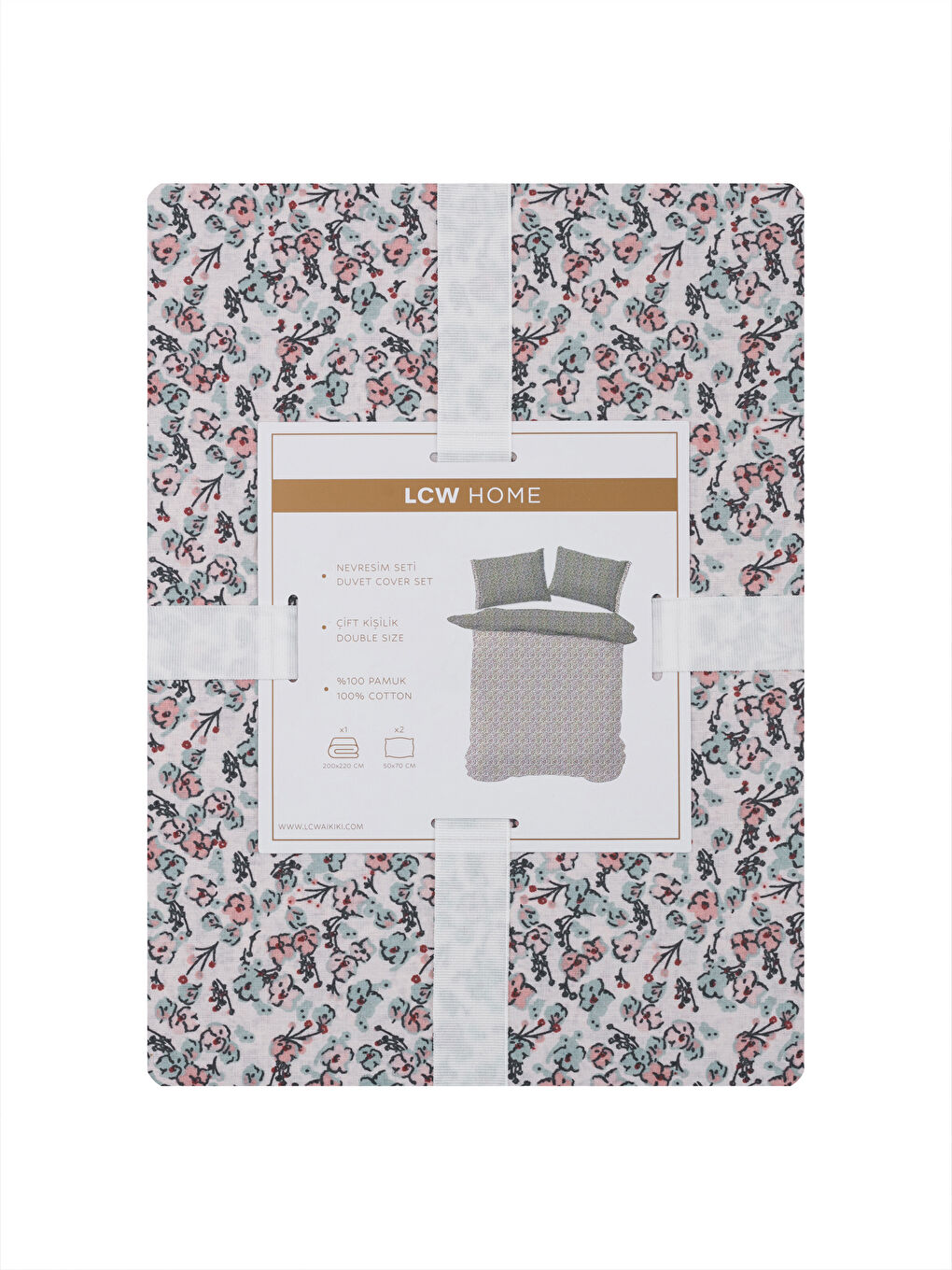 Floral Patterned Double Duvet Cover Set -S4HT42Z8-F9C