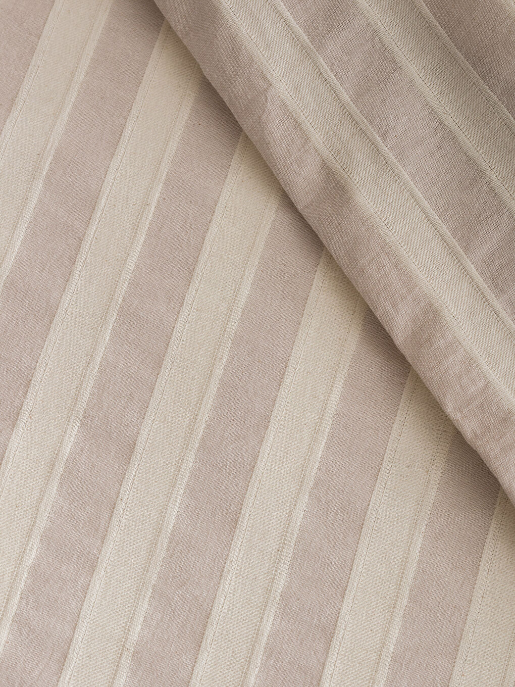 Bej Çizgi Desenli Çift Kişilik Nevresim Seti-4