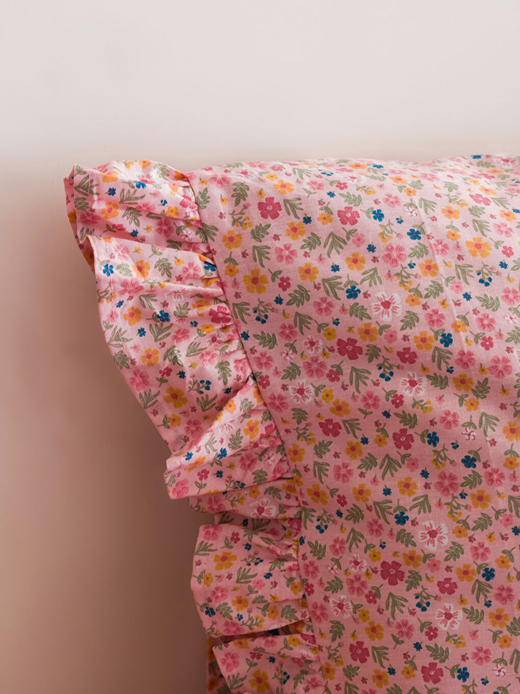 Karışık Çiçek Baskılı Tek Kişilik Çift Taraflı Nevresim Takımı-3