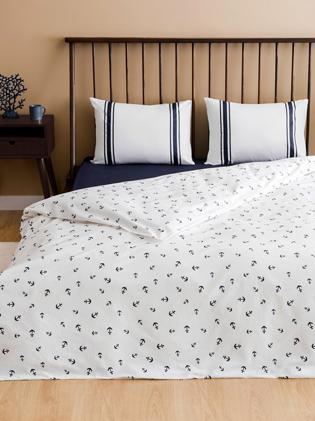 Karışık Pamuklu Baskılı Çift Kişilik Nevresim Takımı