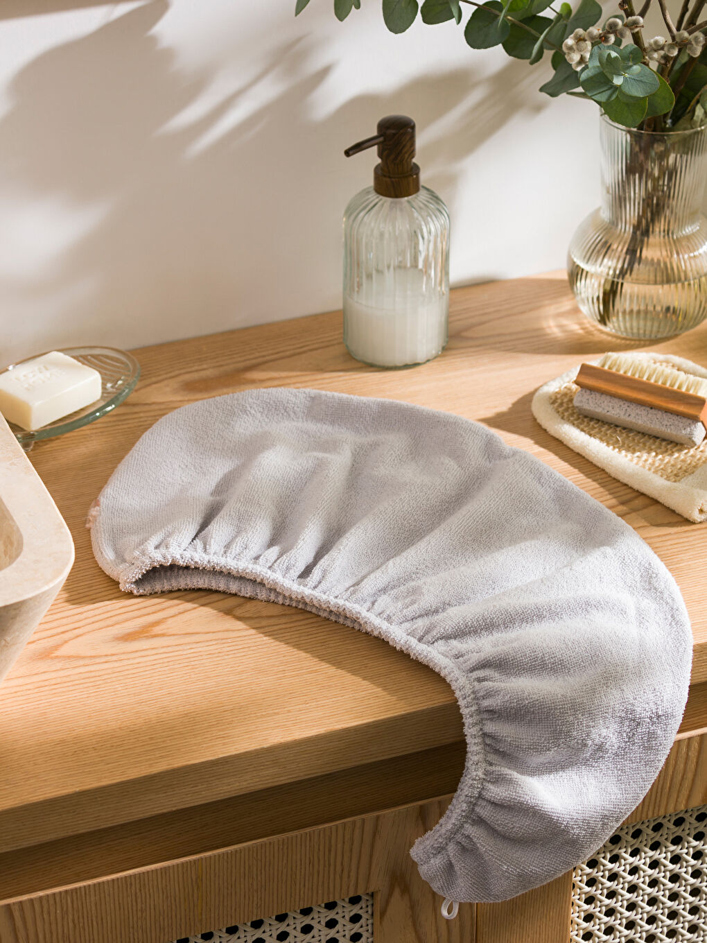 Gri Düz Saç Bonesi